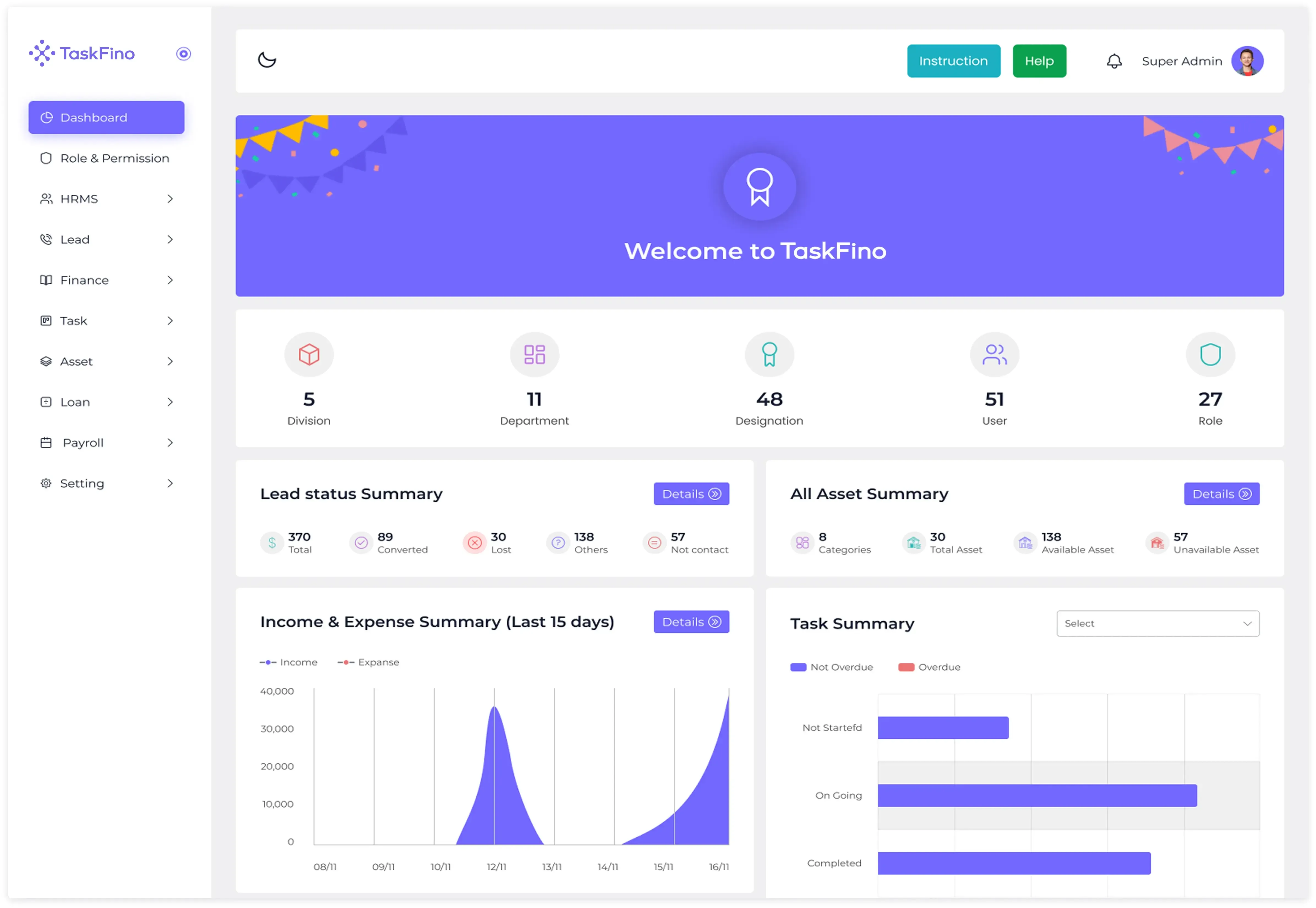 Hero Dashboard