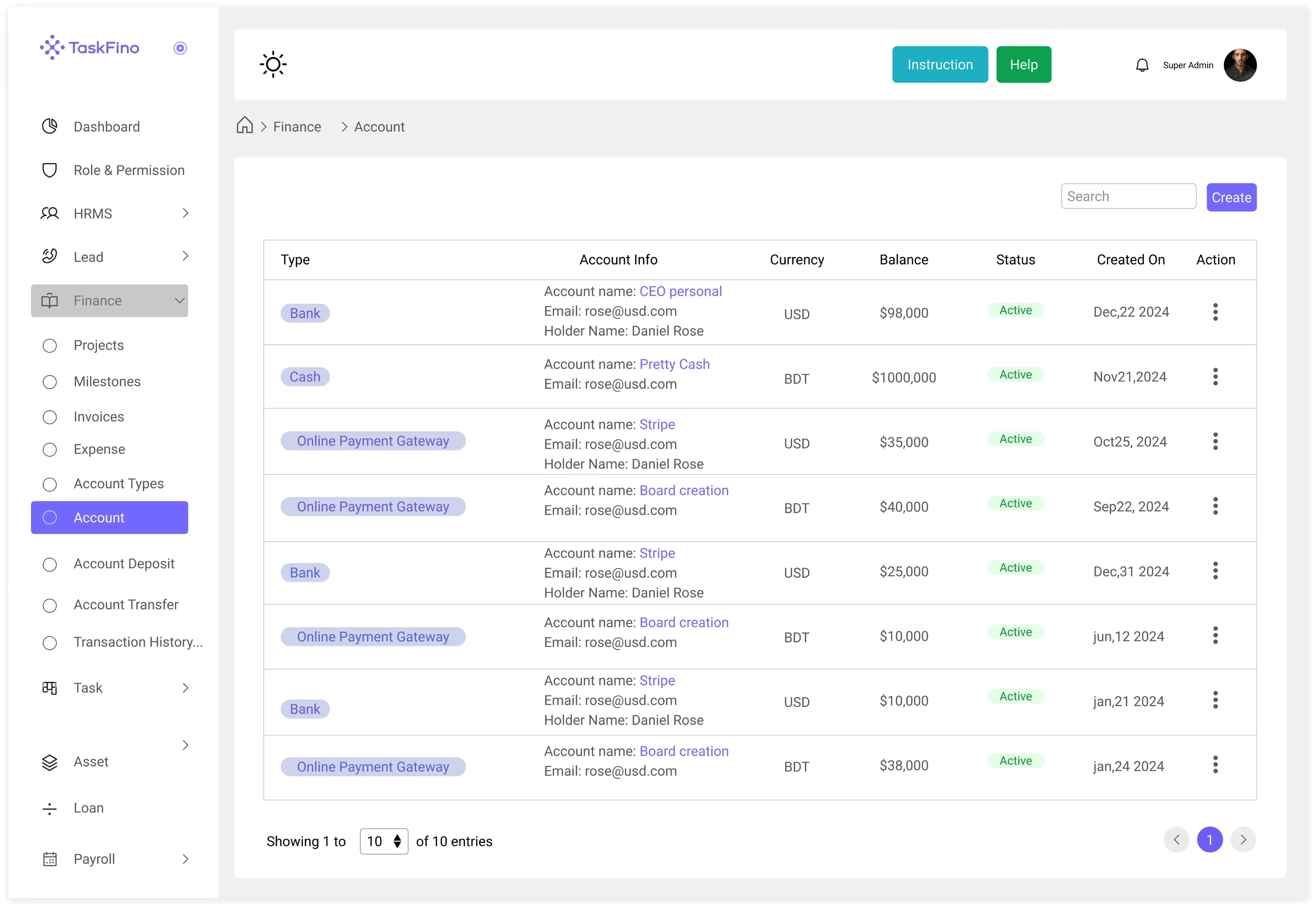 Hero Dashboard